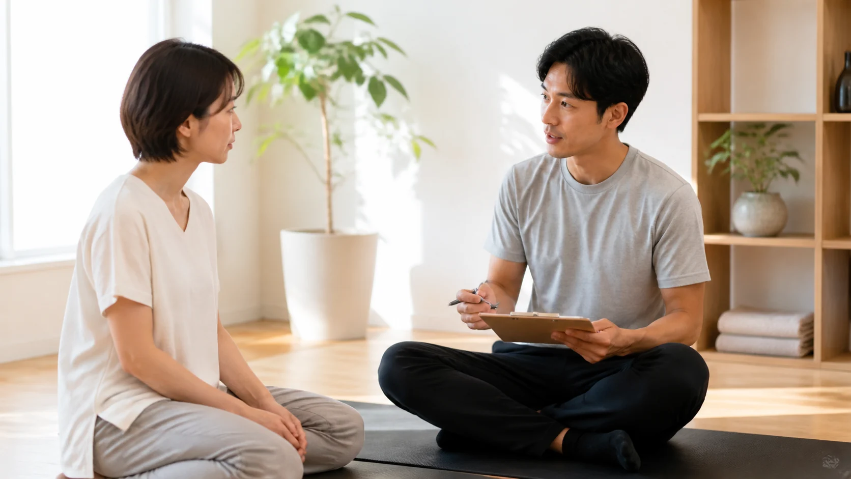 整体前後の状態を担当者へ伝える生成イメージ写真